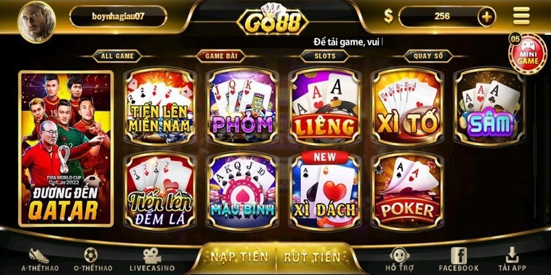 Live casino Go88 cung cấp hơn 50 bàn cược với nhiều trò chơi đánh bài hấp dẫn